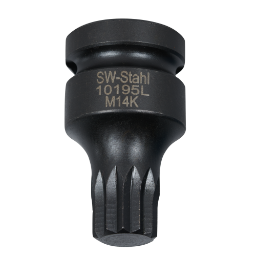 SW-Stahl 10195L-14K IMPACT-Schraubendreheinsatz, 1/2", Innenvielzahn, M14 x 40 mm