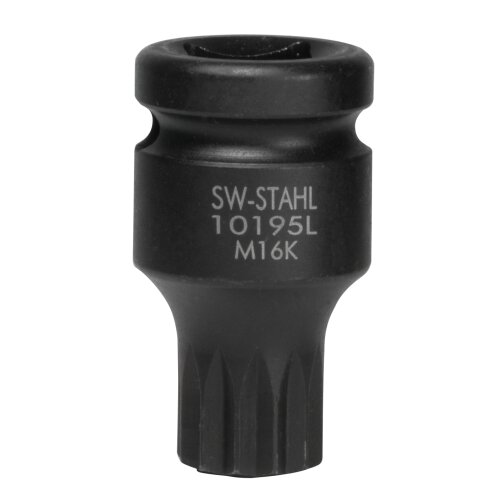 SW-Stahl 10195L-16K IMPACT screwdriver bit, 1/2", internal multi-tooth, M16 x 40 mm