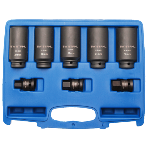 SW-Stahl 10186L IMPACT veržliarakčio įdėklai, 3/4", 8 dalių