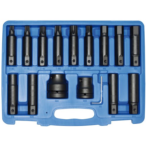 SW-Stahl 07940L IMPACT screwdriver bits, 3/4"+1", 16 pieces