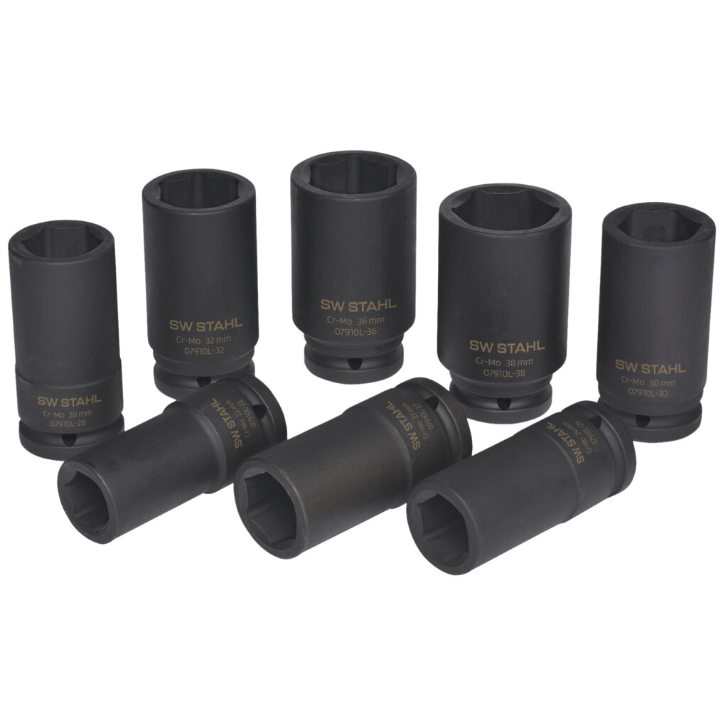 SW-Stahl 07910 L-30 Impact Socket - 22mm, 3/4" Drive, Short Design