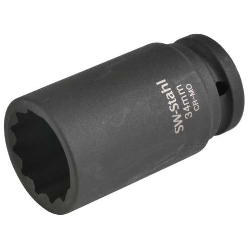 SW-Stahl 10186L-34 Inserção de chave de soquete IMPACT, 3/4", doze pontos, 34 mm, longo