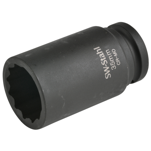 SW-Stahl 10186L-35 インパクトソケットレンチインサート、3/4 インチ、12 ポイント、35 mm、長さ