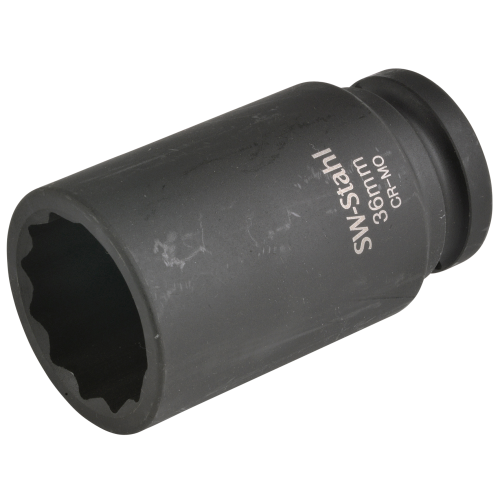 SW-Stahl 10186L-36 IMPACT socket wrench insert, 3/4", twelve-point, 36 mm, long