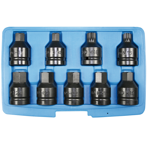 SW-Stahl 07942L IMPACT-Schraubendreheinsätze, 3/4", Innensechskant, 9-teilig