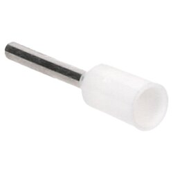 Cembre PKD506 wire end sleeves insulated 0.5mmÂ² white 6mm long / 500 pieces