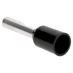 Cembre PKD1508 trådändhylsor isolerade 1,5 mm² svart 8 mm långa / 500 stycken