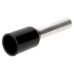 Cembre PKD1508 trådändhylsor isolerade 1,5 mm² svart 8 mm långa / 500 stycken