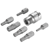 SW-Stahl 04421SB assortimento di inserti, 3/8", profilo a T, T20-T55, 7 pezzi