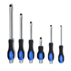 SW-Stahl S7891 atsuktuvų rinkinys, atsparus smūgiams, griovelis + kryžminis, 12 vnt.