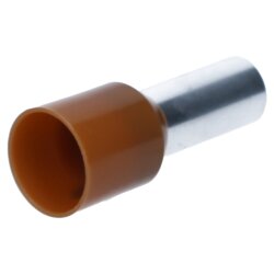 Cembre PKC25016 koncovky vodičů izolované 25mm² hnědé 16mm dlouhé / 50 kusů