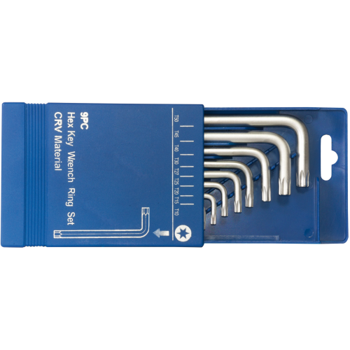 SW-Stahl 04410SB Winkelschlüsselsatz, T-Profil, T10-T50, 9-teilig