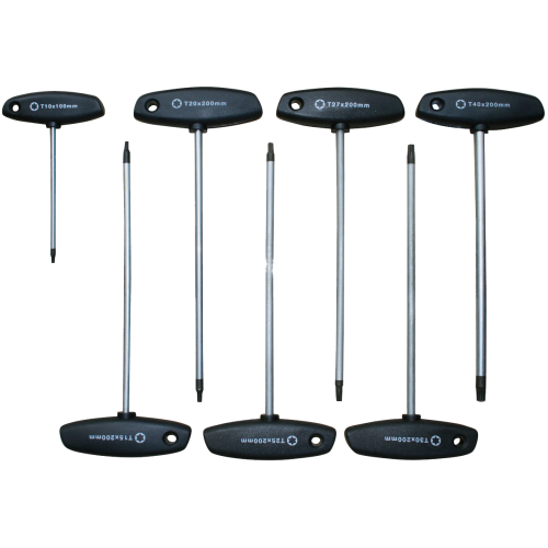 Skrūvgriežu komplekts SW-Stahl 02020L T veida rokturis, T-profils, T10-T40, 7 gab.