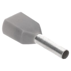 Cembre PKT7508 Zwillingsaderendhülsen 2x0,75mm² grau 8mm lang 100 Stück