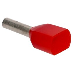 Cembre PKT108 twin-adereindhulzen 2x1,0mm² rood 8mm lang 100 stuks