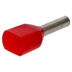 Cembre PKT108 twin-adereindhulzen 2x1,0mm² rood 8mm lang 100 stuks