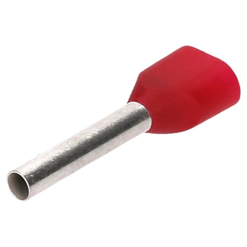 Cembre PKT112 twin-adereindhulzen 2x1,0mm² rood 12mm lang 100 stuks