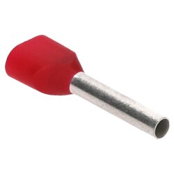 Cembre PKT112 twin-adereindhulzen 2x1,0mm² rood 12mm lang 100 stuks