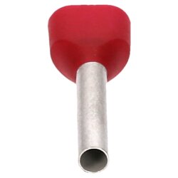 Cembre PKT112 twin-adereindhulzen 2x1,0mm² rood 12mm lang 100 stuks