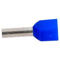 Cembre PKT2510 Zwillingsaderendhülsen 2x2,5mm² blau 10mm lang 100 Stück