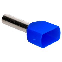 Cembre PKT2510 Zwillingsaderendhülsen 2x2,5mm² blau 10mm lang 100 Stück