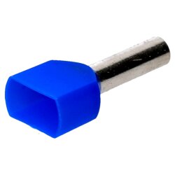 Cembre PKT2510 Zwillingsaderendhülsen 2x2,5mm² blau 10mm lang 100 Stück