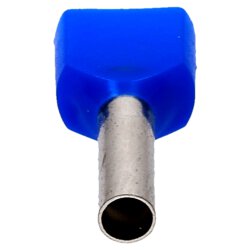 Cembre PKT2510 Embouts de fils jumelés 2x2,5mm² bleu 10mm de long 100 pièces