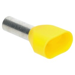 Cembre PKT612 Zwillingsaderendhülsen 2x6mm² gelb 12mm lang 100 Stück