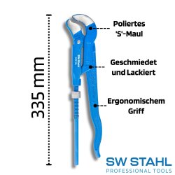 SW-Stahl 42210L pipe wrench, 1", 335 mm