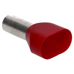 Cembre PKT1012 Manguitos dobles para cables 2x10mm² rojo 12mm largo 50 piezas