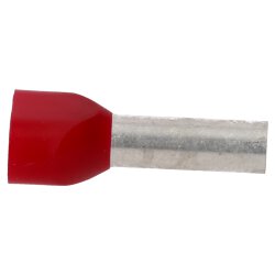 Cembre PKT1018 Podwójne końcówki kablowe 2x10mm² czerwone 18mm 50 sztuk