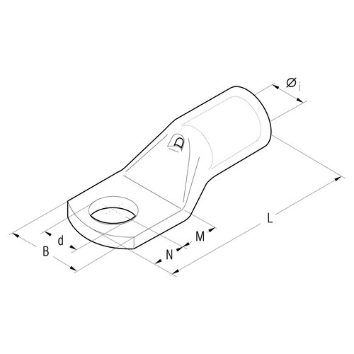 Cembre HN5 Crimpzange für unisolierte Kabelschuhe 10-16mm² / Verpressungsart: Dornpressung