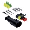 Kalitec KALI-1002 Superseal Set Steckverbinder schwarz 2-polig 0,75-1,5mm²  KFZ Stecker wasserdicht