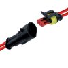 Kalitec KALI-1002 Superseal Set Steckverbinder schwarz 2-polig 0,75-1,5mm²  KFZ Stecker wasserdicht