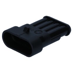 "Kalitec" KALI-1004 "Superseal Set" kištuko jungtis juoda, 4 kontaktų 0,75-1,5 mm², atspari vandeniui