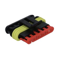 Kalitec KALI-1006 Superseal Set Steckverbinder schwarz 6-polig 0,75-1,5mm²  KFZ Stecker wasserdicht 24V