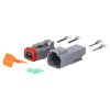 Kalitec KALI-1202 DEUTSCH DT Steckverbinder Set 2 polig wasserdicht IP68 für KFZ, Motorrad AWG 18-14