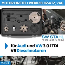 SW-Stahl 26186L Motor Einstellwerkzeugsatz, VAG, 10-teilig