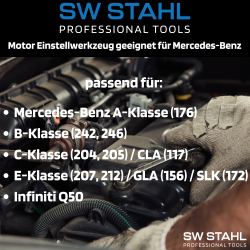 Set instrumente de reglare a motorului SW-Stahl 26165L, Mercedes-Benz, 15 piese