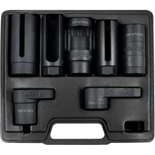 SW-Stahl 26045L 套筒扳手插件，开口，7 件