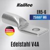 Kalitec ER5-6 cap de cablu din oțel inoxidabil V4A 25mm² M6