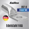 Kalitec ER7-8 kabelsko i rustfritt stål V4A 35mm² M8