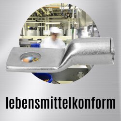 Kalitec ER10-8 Edelstahl-Rohrkabelschuh V4A 50mm² M8