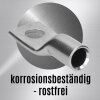 Kalitec ER10-8 Edelstahl-Rohrkabelschuh V4A 50mm² M8