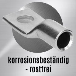 Terminal de cabo tubular de aço inoxidável Kalitec ER10-10 V4A 50mm² M10