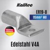 Kalitec ER19-8 paslanmaz çelik boru kablo pabucu V4A 95mm² M8