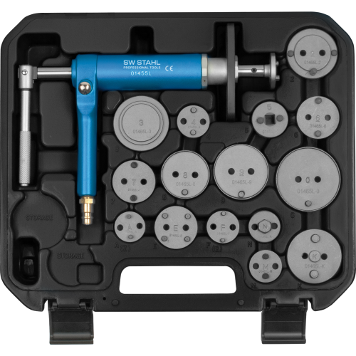 Ferramenta de rebobinamento de pistão de freio SW-Stahl 01465L, universal, 16 peças