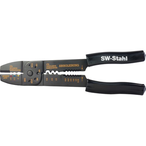 SW-Stahl 42504SB Kabelschuhklemmzange, für isolierte und unisolierte Verbinder