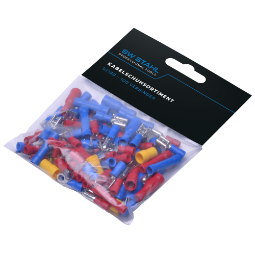 SW-Stahl S3180 Assortiment de cosses de câble, 100 pièces