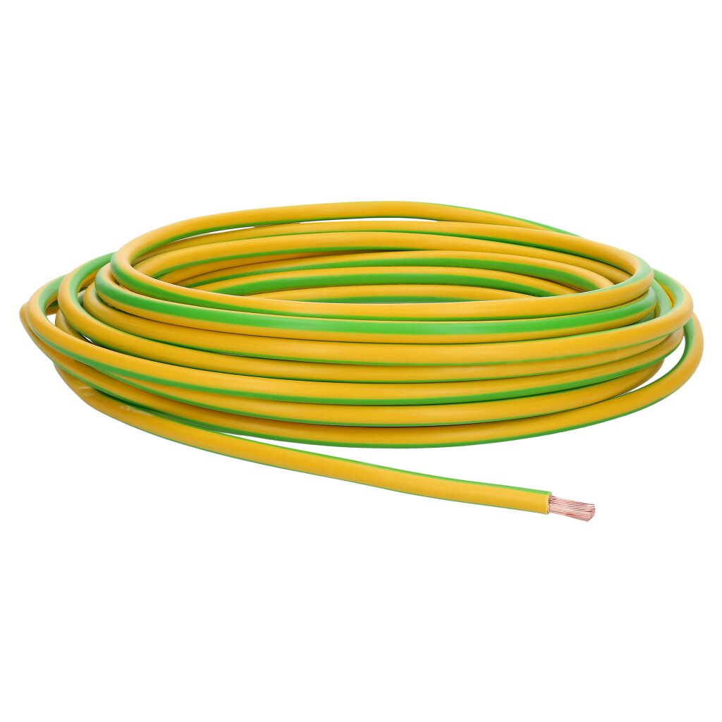 Lignes vert-jaune PVC 450/750v CU Line 25 mmâ² h07v-k 4521001 einaderleitungen 
